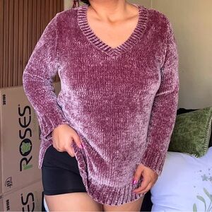 Purple Knitted Sweater